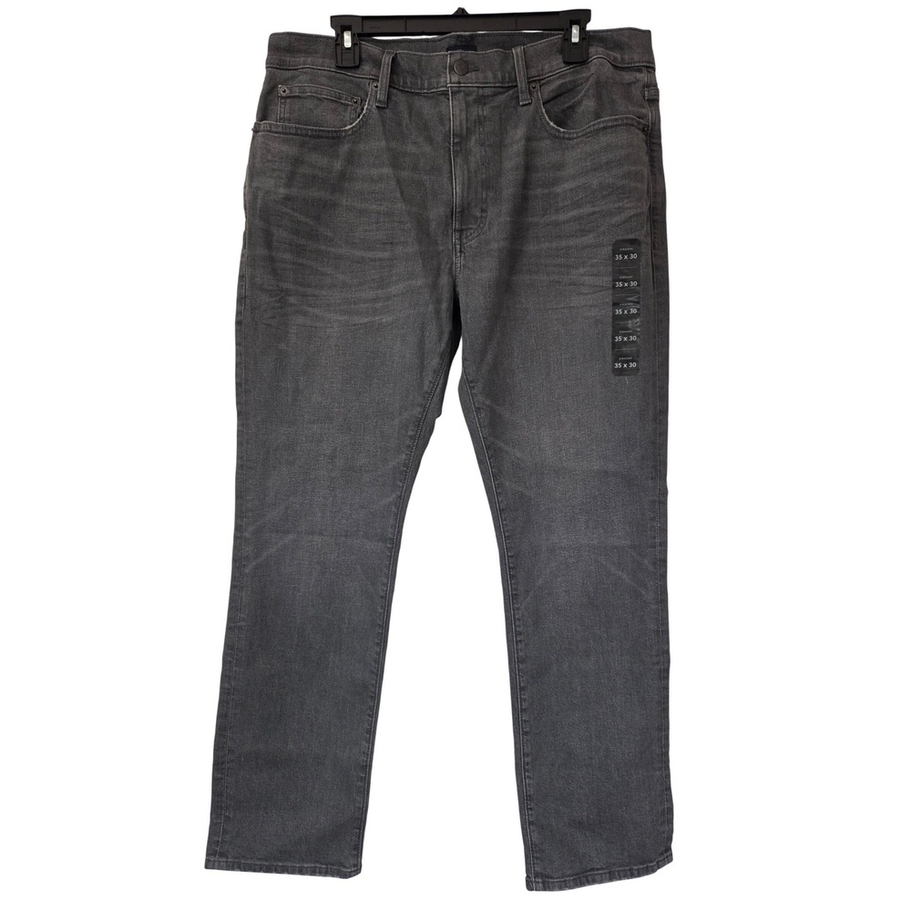 J. Crew Jeans Straight Fit Signature Flex Men 35x30 Grey NWT $138 BG156‎